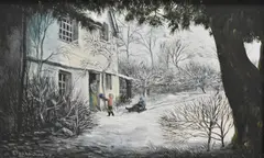 Calling at Jackdaw Cottage by Stephen J. Darbishire, oil on board, sold May 2025