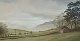 From The Slopes of Blencathra by Marion Bradley, 1978, gouache, sold May 2025