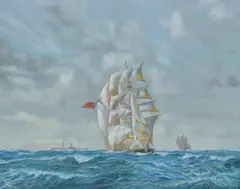 Untitled by Edward D. Walker, oil on canvas, sold May 2025
