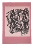 Marriage at cana by Stanley Spencer, Lithograph, sold Nov 2025
