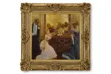 Une soiree elegante by Gaston La Touche, Oil on cradled panel, sold Nov 2025