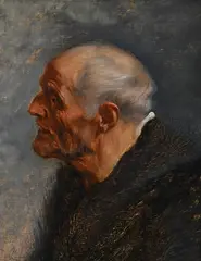 The head of a man: study for the vertumnus by Anthony van Dyck, Oil on panel, sold Nov 2025