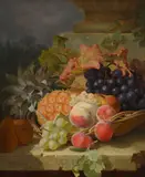 Still life of pineapple by Eloise Harriet Stannard, Oil on canvas, sold Nov 2025