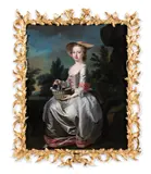 Portrait of albinia bertie as a young girl by Thomas Hudson, Oil on canvas, sold Nov 2025
