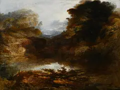 The tarn by John Martin, Oil on board, sold Nov 2025