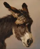 Head of a donkey by Rosa Bonheur, Oil on canvas, sold Nov 2025