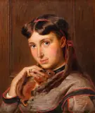 Portrait of alice mary by Briton Rivière, Oil on canvas, sold Nov 2025