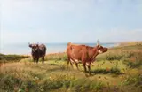 Cattle on the coast by Henry Williams Banks Davis, Oil on canvas, sold Nov 2025