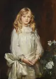 The white dress by Mary Lemon Waller, Oil on canvas, sold Nov 2025