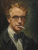 Self-portrait, tangier, november 1943 by George Owen Wynne Apperley, Oil on canvas, sold Nov 2025