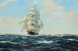Clipper at sea by Henry Scott, Oil on canvas, sold Nov 2025