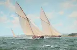 Brynhild racing off cowes by John Steven Dews, Oil on canvas, sold Nov 2025