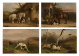 Untitled by William Joseph Shayer, Oil on canvas, a set of four, sold Nov 2025