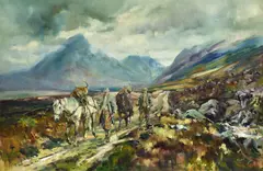 Black mountain, glen coe/rannoch by Michael Lyne, Oil on canvas, sold Nov 2025