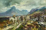 Black mountain, glen coe/rannoch by Michael Lyne, Oil on canvas, sold Nov 2025