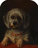 An attentive dandie dinmont by Valentine Thomas Garland, Oil on canvas, sold Nov 2025