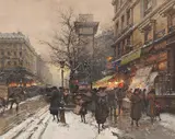 Place de la republic by Eugène Galien-Laloue, Watercolour and bodycolour heightened with white, sold Nov 2025