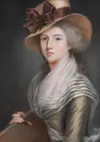 Comtesse de gouvion (french 1777-1811), self-portrait with a portfolio by Anne-marie-joseph Archinard, Pastel, sold Nov 2025