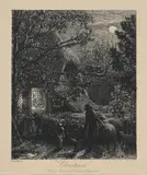 'christmas' - from bampfylde's sonnet by Samuel Palmer, Etching, sold Nov 2025