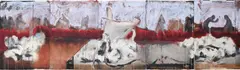 Untitled by David Hiscock, Mixed media and collage, sold Oct 2025