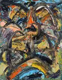 Spire by Sally Heywood, 1993, Oil on canvas, sold Oct 2025