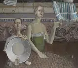 After the bath by Alison Watt, Oil on canvas, sold Oct 2025