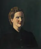Portrait of a lady by Jacob Kramer, Oil on canvas, sold Oct 2025