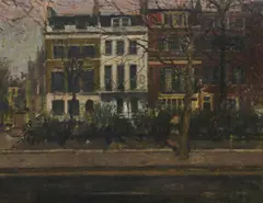 Cheyne walk, london by Robert Buhler, Oil on canvas, sold Oct 2025