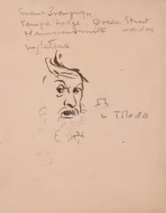 Self-portrait, in toledo by Frank Brangwyn, Ink, sold Oct 2025