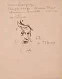 Self-portrait, in toledo by Frank Brangwyn, Ink, sold Oct 2025