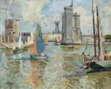 Entrance to la rochelle by John Anthony Park, Oil on canvas, sold Oct 2025