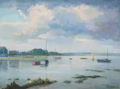 Bosham by Walter James Steggles, Oil on canvas, sold Oct 2025