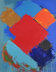 Socarama by John Hoyland, 1981, Acrylic on cotton duck, sold Oct 2025