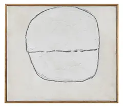 White circle by William Scott, 1963, Oil and charcoal on canvas, sold Oct 2025