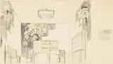 A quantity of sketches and drawings for interiors by Frank Brangwyn, Pencil and watercolour, sold Oct 2025