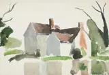Willy lott's cottage by Elwin Hawthorne, Watercolour, sold Oct 2025