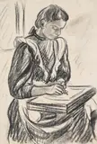 Portrait of germaine by Henri Gaudier-Brzeska, drawing, sold Oct 2025