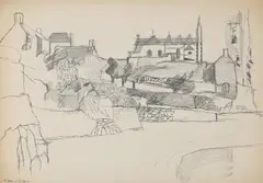 Village in brittany by Keith Vaughan, Pencil, sold Oct 2025