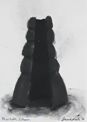 Threshold column by David Nash, Charcoal, sold Oct 2025