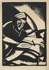 The philosopher by Jacob Kramer, Lithograph, sold Oct 2025