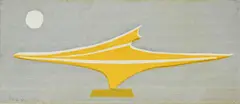 Christmas card (sculpture, trevose) by Denis Mitchell, Screenprint in colours, sold Oct 2025