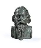 Rabindranath tagore by Jacob Epstein, Bronze with green patina, sold Oct 2025