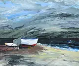 Gallons point, anglesey by Sion McIntyre, Acrylic on board, sold Oct 2025