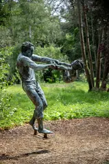 Man and boy (james and sam) by Lorne McKean, Bronze, sold Oct 2025