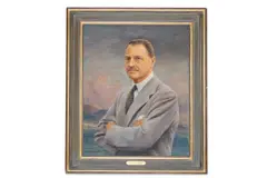 Portrait of william somerset maugham by Arthur Trevor Haddon, Oil on canvas, sold Oct 2025