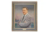 Portrait of william somerset maugham by Arthur Trevor Haddon, Oil on canvas, sold Oct 2025
