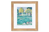 Wooded landscape with sheep grazing by Ethelbert White, Watercolour, sold Oct 2025