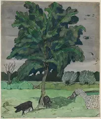 Acorns by John Nash, 1914, Watercolour, ink, crayon and pencil, sold Oct 2025