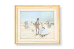 Figures on the beach by John S. Goodall, Watercolour and bodycolour, sold Oct 2025