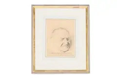 Head study of william somerset maugham by Graham Sutherland, Lithograph, artist's proof, sold Oct 2025